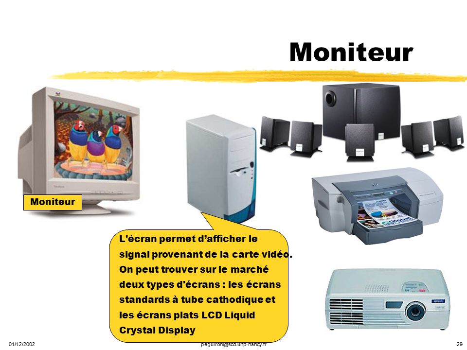 01/12/20021 Système informatique Contenus d 'un micro-ordinateur