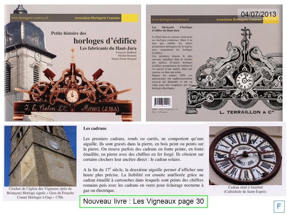 F Nouveau livre : Les Vigneaux page 30 04/07/2013