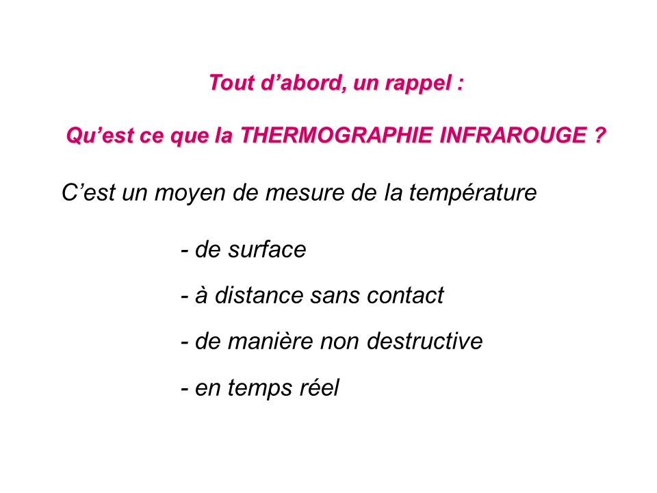 Thermographie / Mesure de température par infrarouge : théorie et