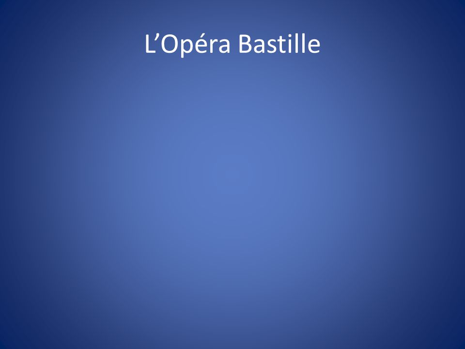 L’Opéra Bastille
