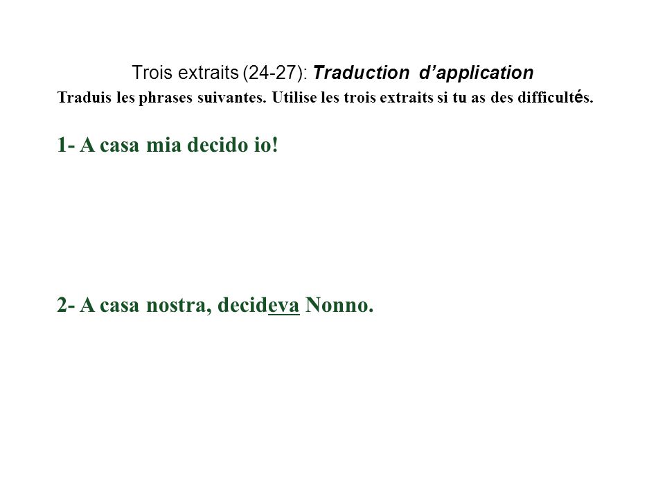 Trois Extraits 24 27 Traduction D Application Ppt Telecharger