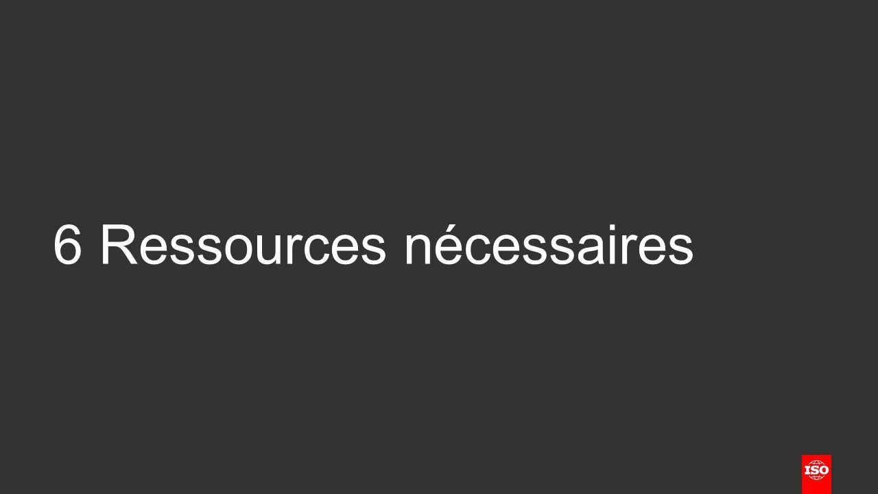 6 Ressources nécessaires