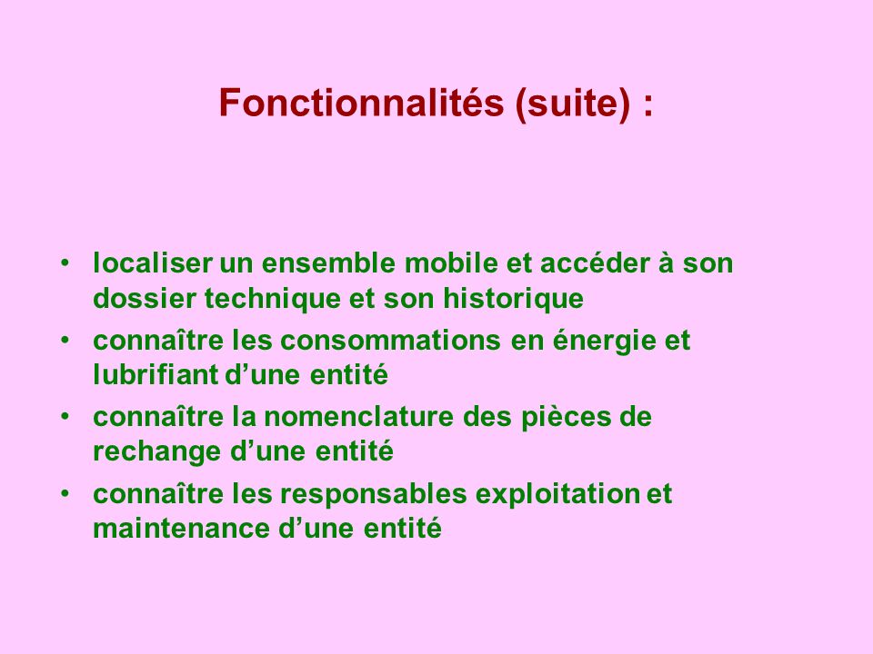 Gestion de la Maintenance Assistée par Ordinateur Chapitre ppt télécharger