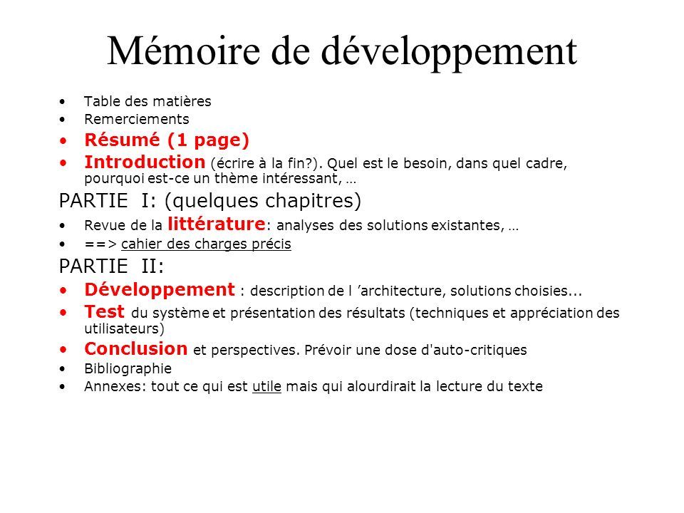 Memoire Experimental Table Des Matieres Remerciements Resume 1 Page Introduction Ecrire A La Fin Quelle Est La Problematique De Recherche Pourquoi Ppt Telecharger